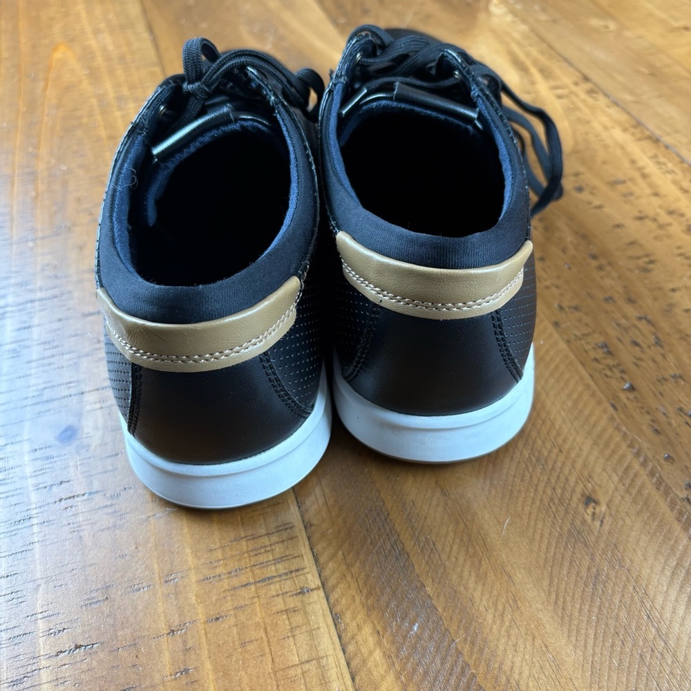 Aldo Black Leather Sneakers For Men View 4